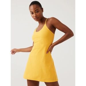 OUTDOOR VOICES The Exercise Dress, Yellow, Size Large